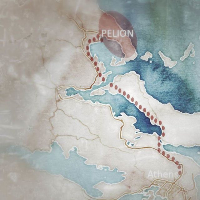 Pelion-3days-01-snapseed map of Pelion motorcycle tour