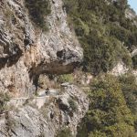 Ride under the rocks Taygetos pass