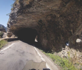 A distictinve view of the famous biking route Taygetos pass