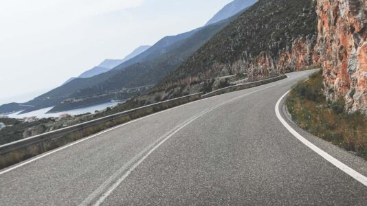coastal road in eastern Peloponnese coastal road in eastern Peloponnese