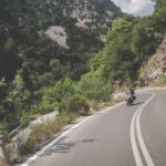 riding on the Taygetos mountain pass road