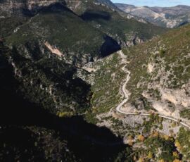 mountain road on Parnonas