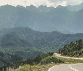 on the north side of Zagoria, views of mount Tymfi, on tour with MotoGreece motorcycle touring in Zagoria, Epirus