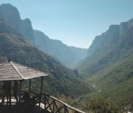 Vikos gorge as seen for Oxya viewpoint, on tour with MotoGreece Vikos gorge as seen for Oxya viewpoint, on tour with MotoGreece
