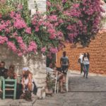 in the cobblestone streets of Areopolis