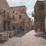 in the cobblestone streets of Areopolis