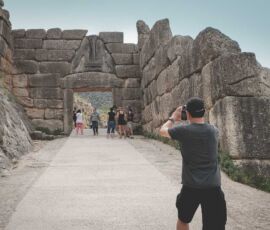 the Lions Gate at ancient Mycenae