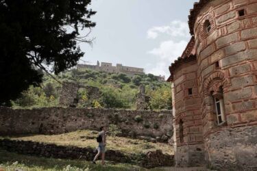 one of the many outdoor sites of Mystras one of the many outdoor sites of Mystras