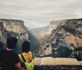 view of Vikos gorge from the Beloi point view of Vikos gorge from the Beloi point
