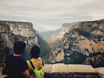 view of Vikos gorge from the Beloi point view of Vikos gorge from the Beloi point
