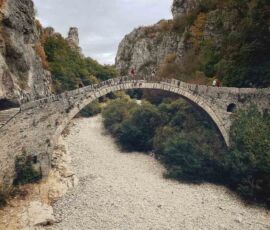 old stone built bridge in Zagoria old stone built bridge in Zagoria