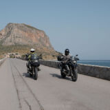 The rock behind of which is situated the fortified town of Monemvasia motorcycles touring to Monemvasia