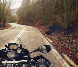 mountain road in Pelion, riding with MotoGreece motorcycling routes in Pelion