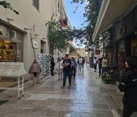 in the historic district of Nafplion, visiting with MotoGreece