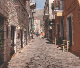 in Areopolis with MotoGreece