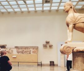 at the museum in Delphi