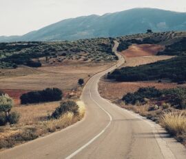 near Plataea on tour with MotoGreece