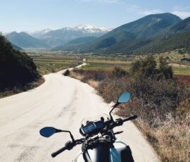view of valley road in Arcadia province, Greece during a tour with MotoGreece view of valley road in Arcadia province, Greece during a tour with MotoGreece